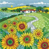 Heritage Crafts Sunflower Landscape borduren (pakket) 1542A