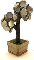 Bierdoppen-bonsai, magnetische kroonkurkboom met 3 magneten, perfect cadeau-idee voor bierdrinkers, partyspel