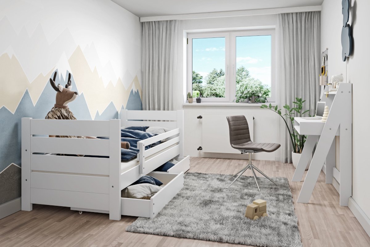 Rockwood® Kinderbed Milly en Mo Wit met gratis lattenbodem Naturel