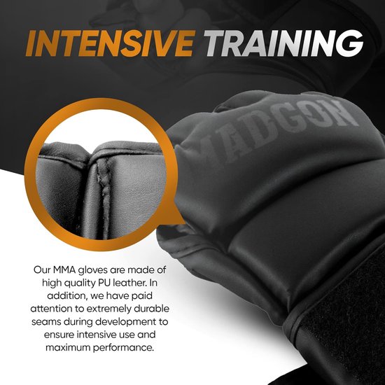 Ronin 1st Gen MMA FreeStyle Handschoen Klittenband - Zwart | Sport
