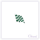 wit en groen geblokte vlaggen - set van 9 stuks
