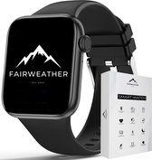 Fairweather Smartwatch Ultra – Heren & Dames – HD – Stappenteller – Slaapmeter – hartslagmeter – Geschikt voor iOS en Android - Zwart