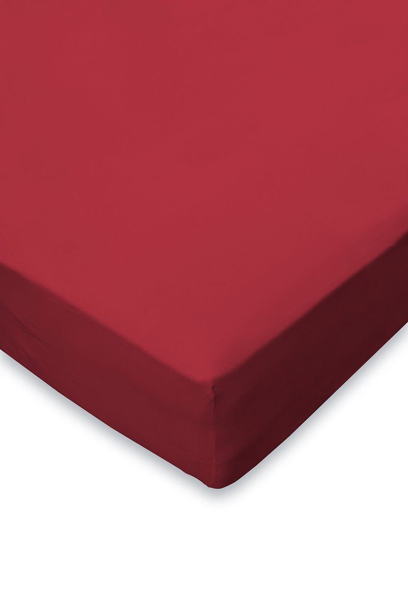 Eleganzzz Hoeslaken Jersey Stretch 35cm Hoekhoogte - Rood - Hoeslaken 140x210/220cm - 160x200cm - Tweepersoons - 100% Katoen - Hoeslakens