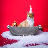 Nola & Coco Katten Hangmat voor aan het Raam - Raambaars - Mand - Kattenbed Raam - Grijs