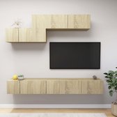 vidaXL TV-meubelset - sonoma eiken - 3x 60x30x30cm + 1x 30.5x30x60cm + 2x 100x30x30cm - Kast