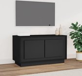 vidaXL TV-meubel - Trendy - TV-meubels - 80 x 35 x 45 cm - Zwart hout - Kast
