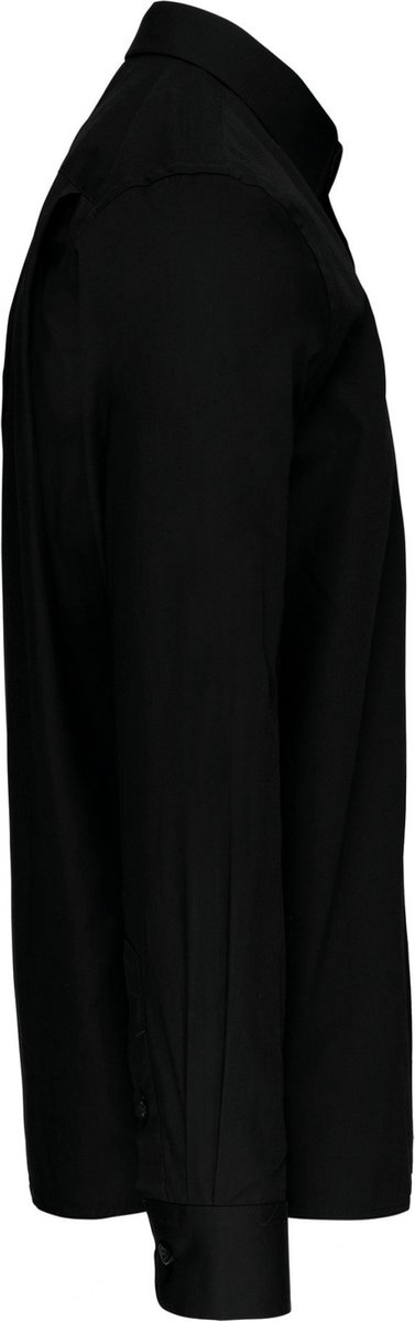 Kariban Heren poplin overhemd lange mouwen K541 - Black - 5XL
