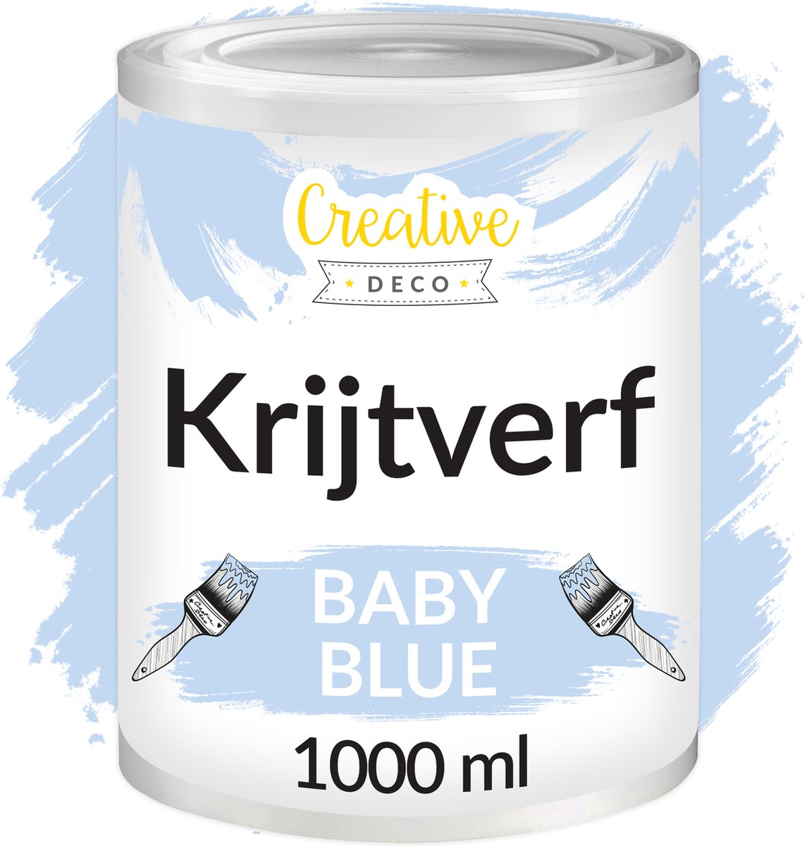 Creative Deco 1000 ml Blauw Krijt-Verf | Mat en Wasbaar | Perfect voor Renovatie, Decoratie en Decoupage van Meubels | Egen en Gradient Effect Mogelijk