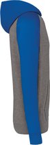SportSweatshirt Kind 8/10 years (8/10 ans) Proact Lange mouw Grey heather/Sporty royal blue 65% Polyester, 35% Katoen