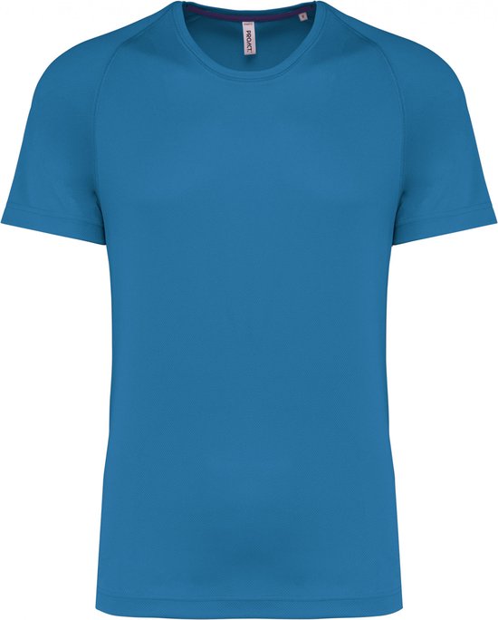 SportT-shirt Heren S Proact Ronde hals Korte mouw Aqua Blue 100% Polyester