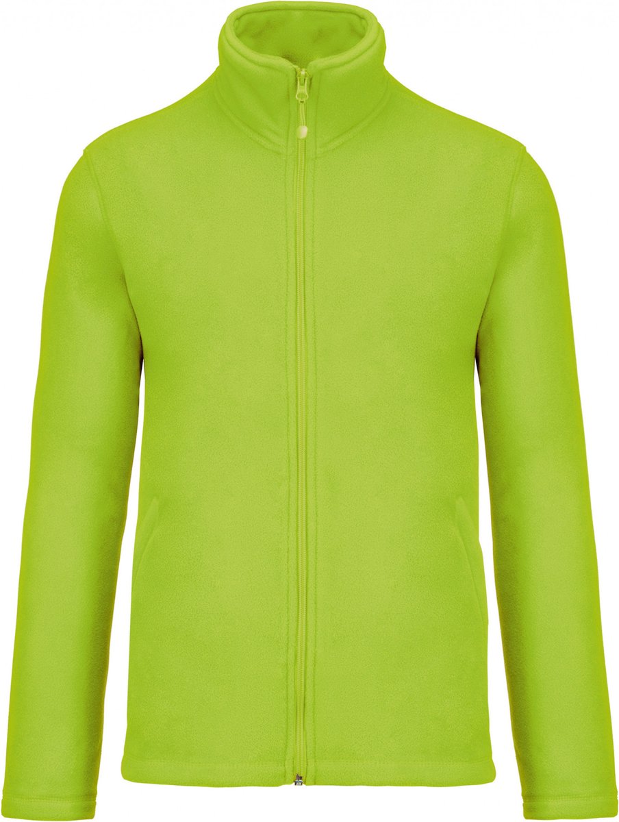 Kariban Microfleece met rits heren K911 Lime Groen