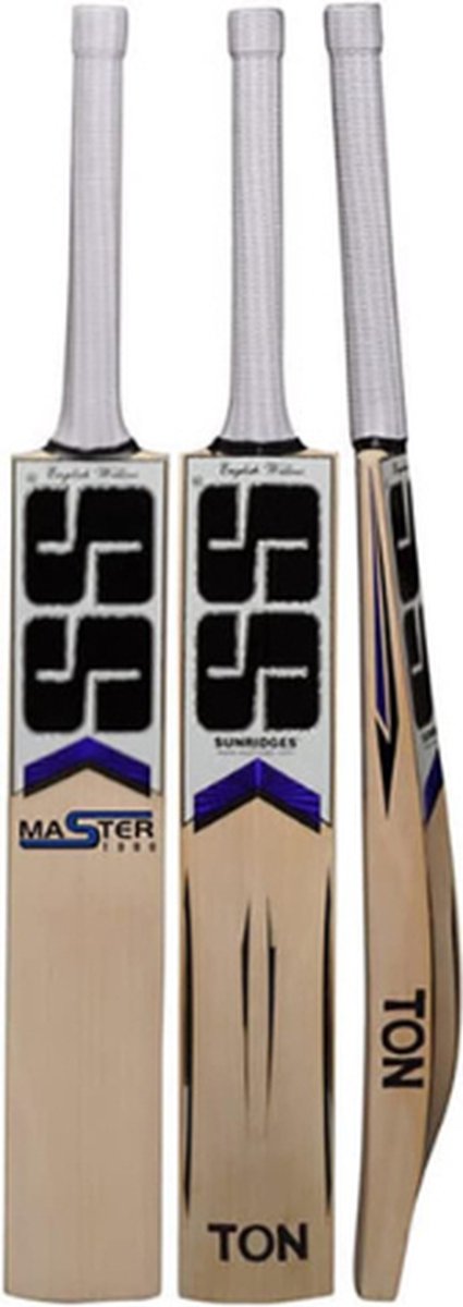 SS Ton Master Cricket Bat (Beige, Maat: 4) | Materiaal: Kasjmierwilg | Dikke en Stevige Randen | Gebogen Lemmet | Hoogwaardige Grip | Bat voor Jongens | Lichtgewicht | Leeftijdsgroep: 7-8 jaar