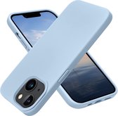 MNCdigi - Slim-fit siliconen hoesje - Lichtblauw - Geschikt voor Apple iPhone 13