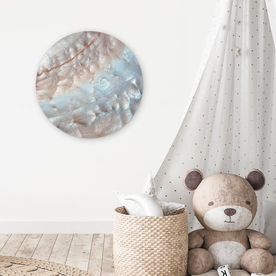 Cercle mural - Cercle mural intérieur - Coquillages - Abstrait - Nature - 60x60 cm - Décoration murale - Peintures ronds - Décoration chambre adulte