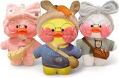 Klikkopers® Paper Duck - Cute Eend - Lalafanfan Duck 3 Knuffels - Schattig Eend - Lalafanfan - Set van 3 Knuffels - Accesoires Mystery Pick