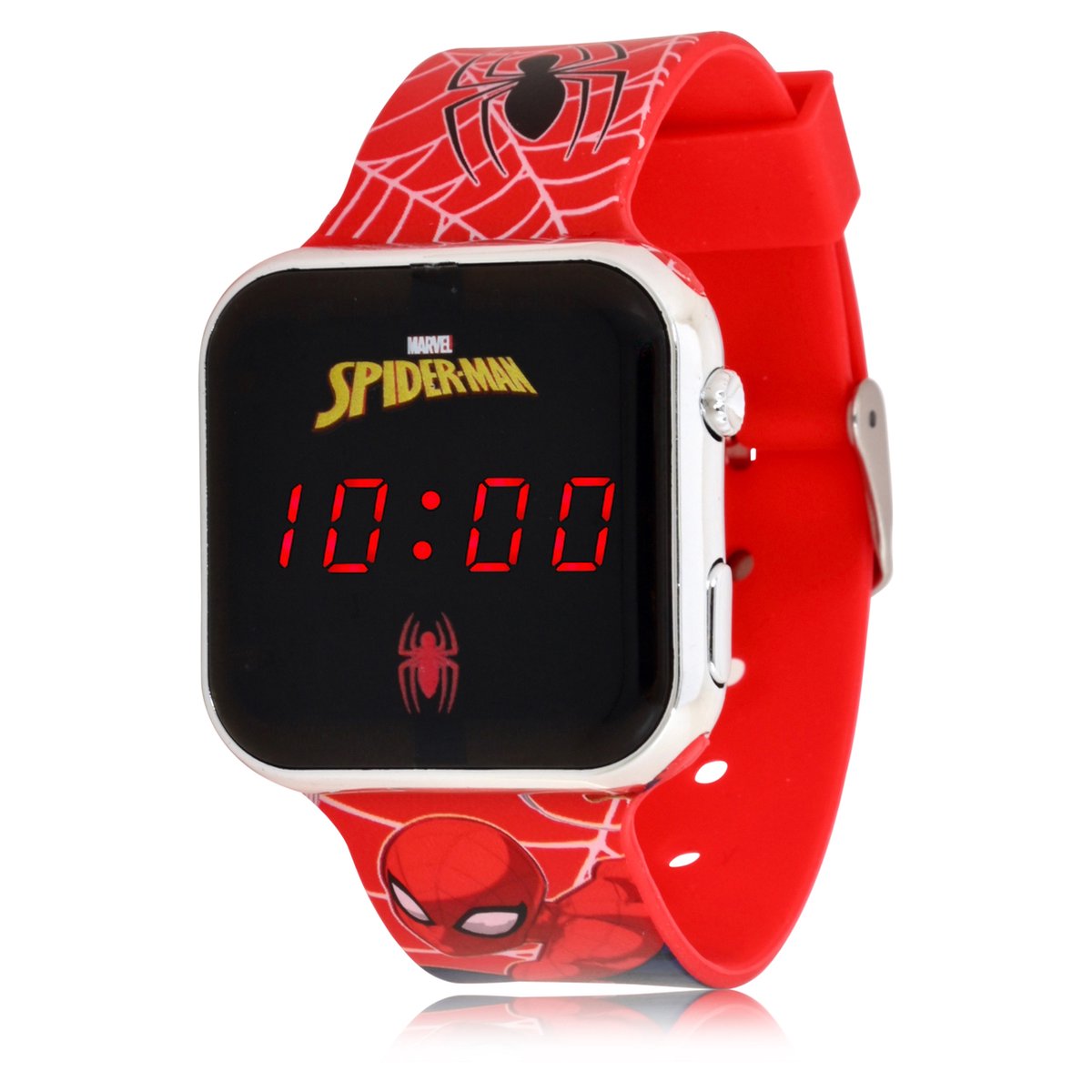 Disney LED Watch Spider-Man - Kinderhorloge Met LED Display Voor Datum en Tijd - Rood