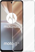 Cadorabo Screenprotector geschikt voor Motorola MOTO G32 - Pantser film Beschermende film in KRISTALHELDER Geharde (Tempered) display beschermglas in 9H hardheid met 3D Touch