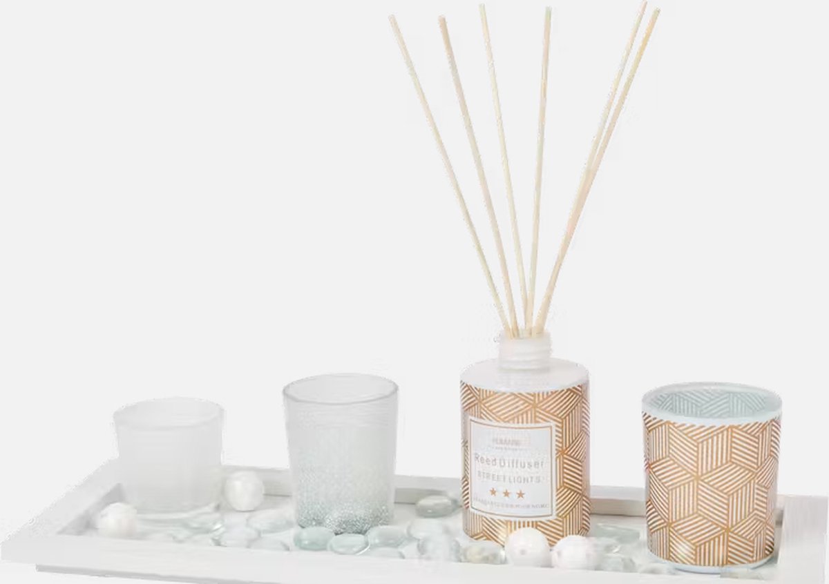 Goedkoopste Fumare - Geurset - Aroma set - Diffuser - Tealights - 7 Delig