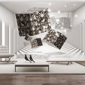 Fotobehangkoning - Behang - Vliesbehang - Fotobehang Moderne Kunst - 3D - Modern Art - 350 x 245 cm