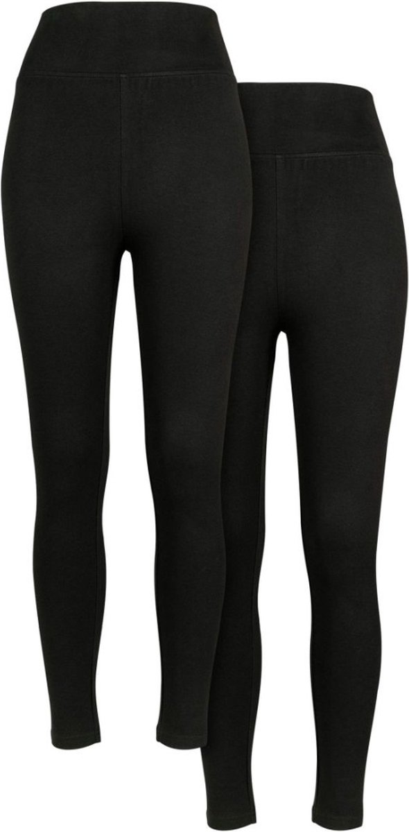 Urban Classics High Waist Jersey 2-Pack Legging XS Zwart