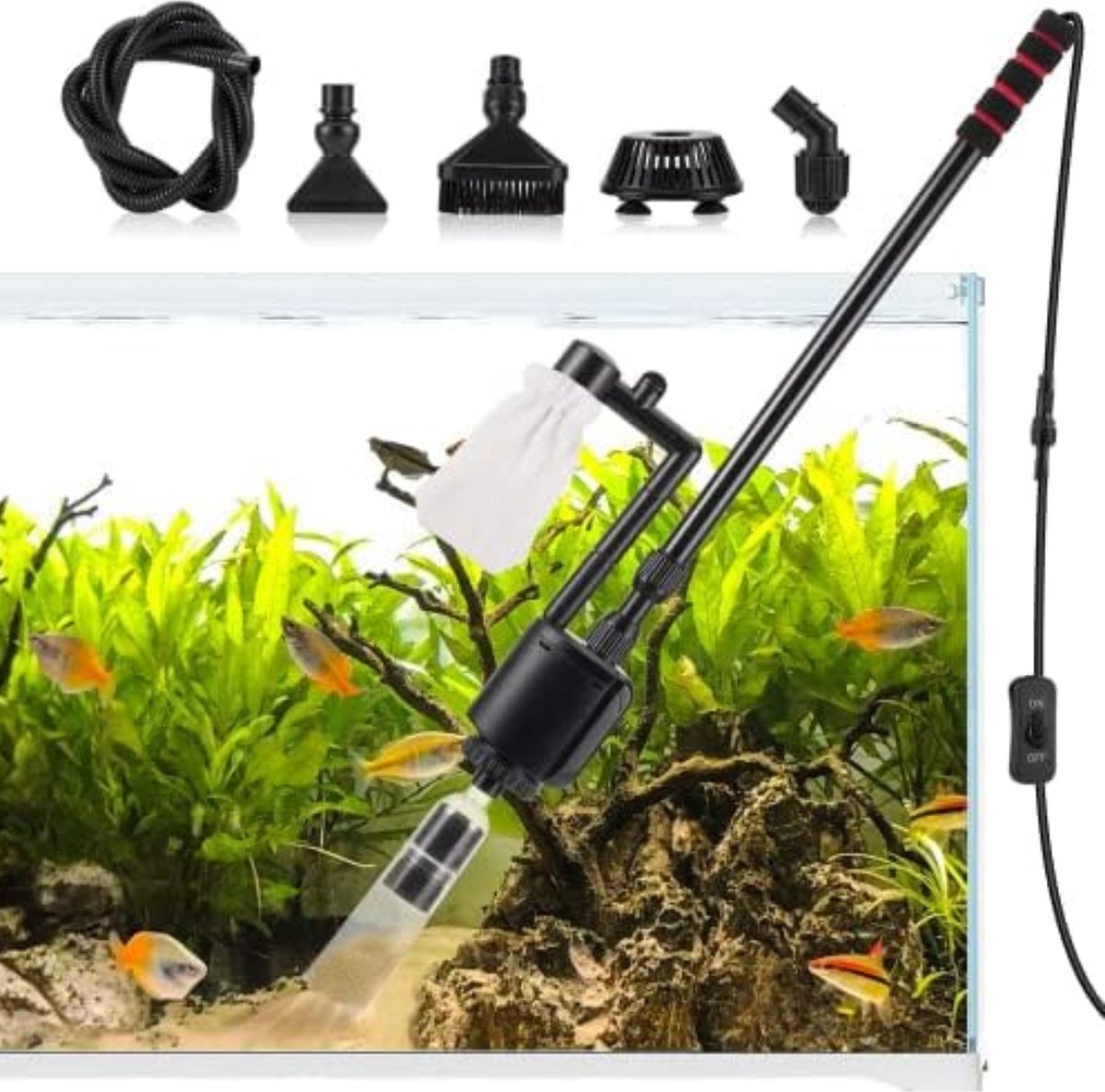 Aspirateur d'aquarium - Kit de pompe pour le nettoyage d'aquarium