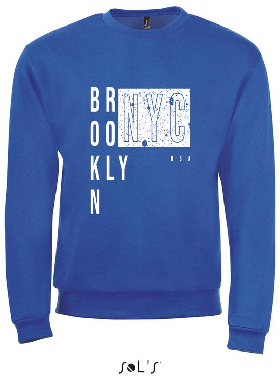 Sweatshirt 359-25 Brooklyn NYC - Blauw, xL