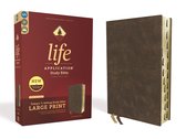 NIV Life Application Study Bible, Third Edition- NIV, Life Application Study Bible, Third Edition, Large Print, Bonded Leather, Brown, Red Letter, Thumb Indexed