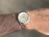 20mm Premium vintage leather watch strap Chocolate / Vintage leer/ horloge band Chocolade met quick release trekker