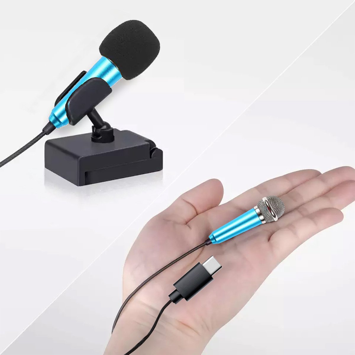 Mini Microfoon voor Telefoon - Blauw - USB-C - Android - Samsung - Schattig voor TikTok of Karaoke - MiniTune