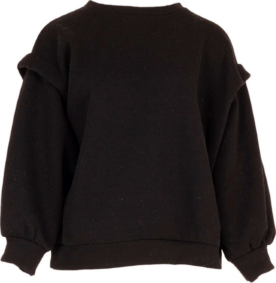 Zwarte Jogger Sweater - Truien - Sweaters - Schouderdetail - Azzuro Mode - Zwart