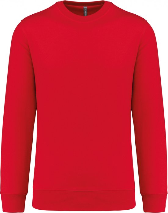 Sweatshirt Unisex L Kariban Ronde hals Lange mouw Red 80% Katoen, 20% Polyester