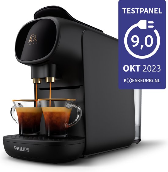 Philips L'OR Barista Sublime Koffiezetapparaat LM9012/60 - Geschikt voor Capsules - Koffiecupmachine en 9 Espresso en Barista Capsules - Zwart