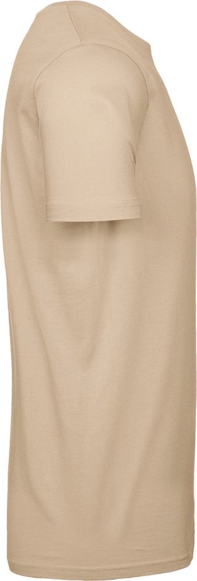 T-shirt Homme M B&C Col rond Manche courte Sable 100% Katoen