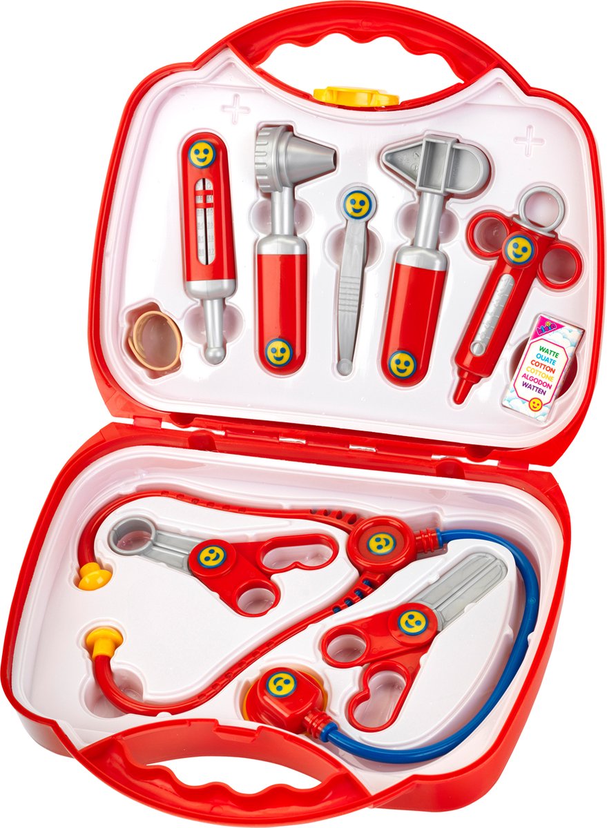 Klein Toys dokterskoffer - incl. speelgoedinstrumenten en handleiding voor eerstehulp - 26,5x9,5x23 cm - rood — afbeelding 6