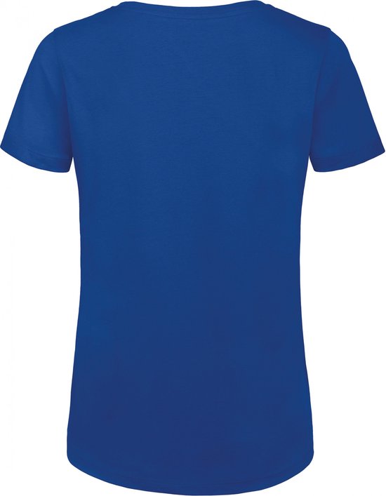 T-shirt Femme XS B&C Col rond Manches courtes Blue Royal % Katoen