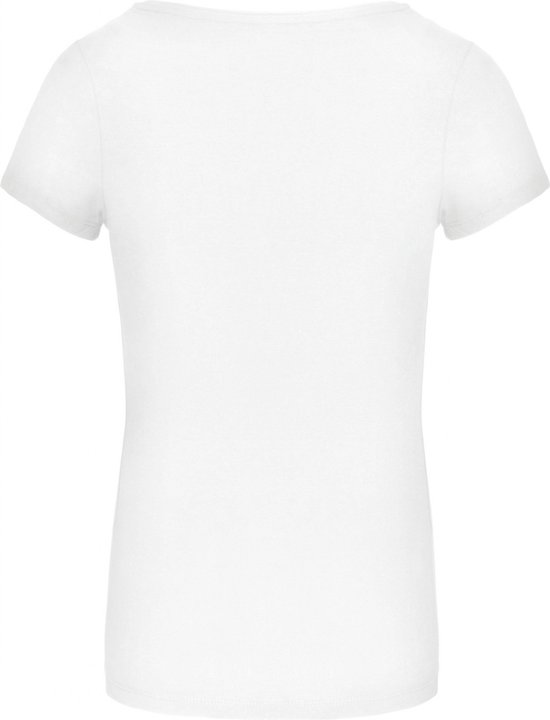 T-shirt Dames XL Kariban Ronde hals Korte mouw White 95% Katoen, 5% Elasthan