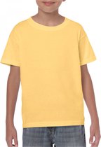 T-shirt Kind 5/6 years (S) Gildan Ronde hals Korte mouw Yellow Haze (x72) 100% Katoen