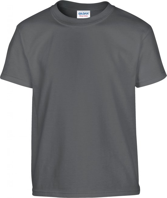 T-shirt Kind 12/14 years (XL) Gildan Ronde hals Korte mouw Charcoal 100% Katoen