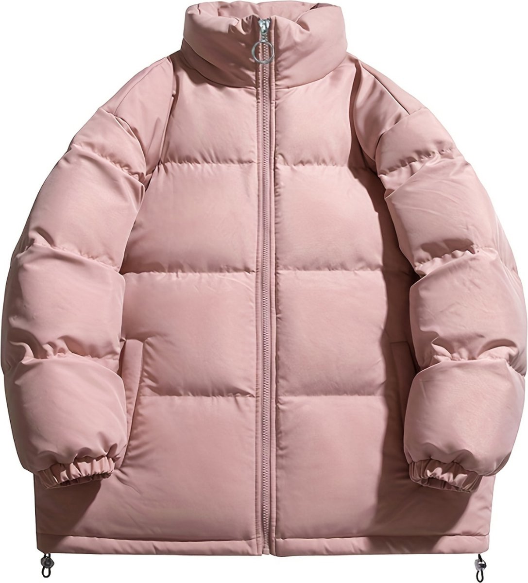 Livano Winterjas Voor Dames Faux Fur Bontkraag Parka Jas Winter Volwassen Roze