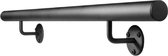 TEUS - Echt staal mat zwart gepoedercoate trapleuning 275 cm