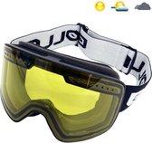 Livano Skibril - Ski Zonnebril - Dames - Heren - Wintersport - Winddicht - UV-Bescherming - Ski Gadgets - Zwart Met Geel