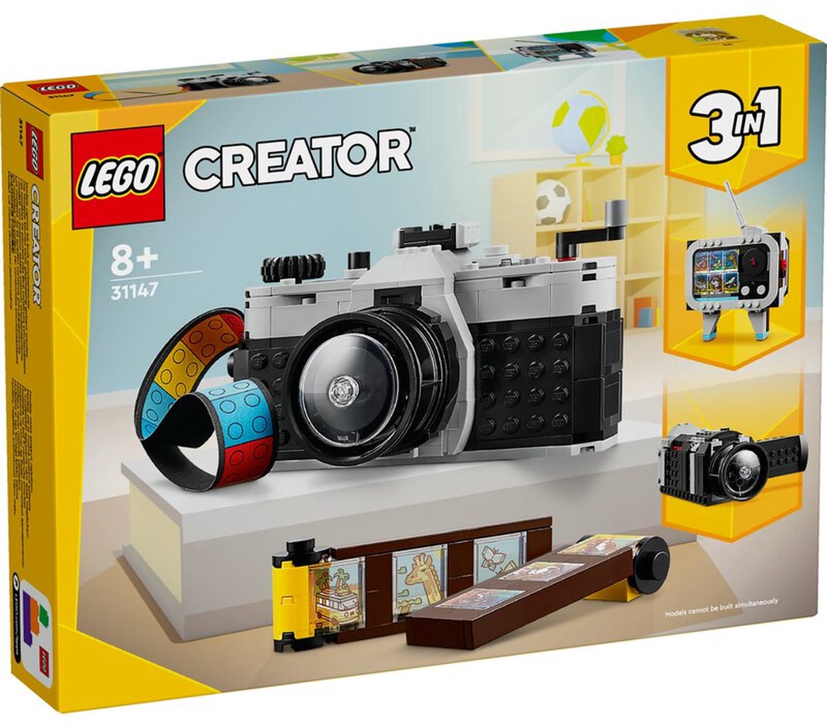 LEGO 31147 Creator Set appareil photo rétro 3 en 1 avec télévision