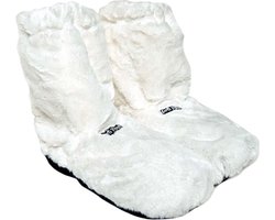 MikaMax Hot Boots Deluxe - Magnetron Warmtelaarsjes met Lavendel - Wit