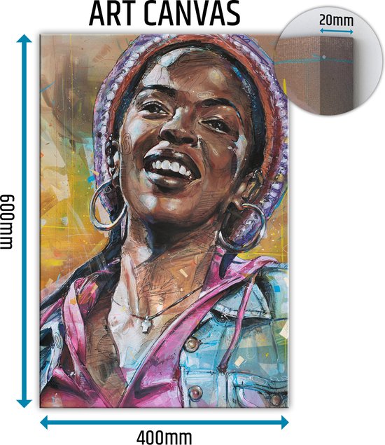 Lauryn Hill canvas schilderij 40x60 cm