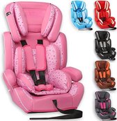 Autostoel Groep 2 3 - Autostoel Groep 1 2 3 - Autostoeltje voor kinderen - 9-36 kg 1-12 jaar - lichtroze/roze