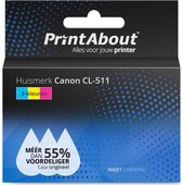 PrintAbout huismerk Inktcartridge CL-511 3-kleuren geschikt voor Canon