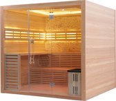 Sauna rectangulaire PureRelax 220x220x210cm avec poêle