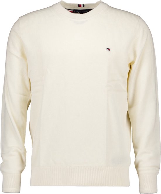 Tommy Hilfiger Pull Crème Katoen taille S Chaîne crête pulls crème