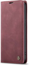 CaseMe book case leer - Apple iPhone 15 Pro - Bordeaux rood