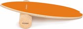 POWRX Surf Balance Board Wood Orange incl. castor | Coördinatie Training voor Surfboard, Surfplank, Skateboard , Sport Balance Board, Kracht & Balans Trainer Indoor & Outdoor